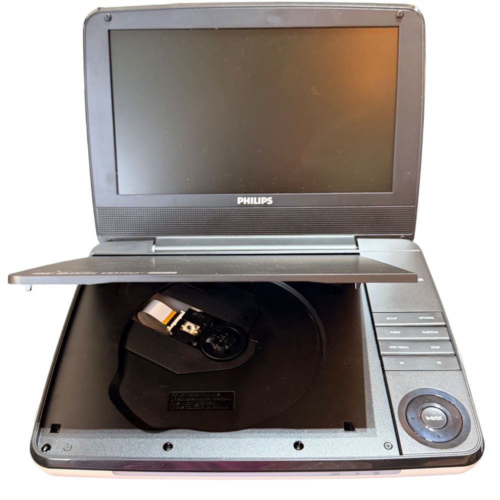 Philips Portable DVD Player PD9000/37 9" Screen White Remote AC Adapter Vintage